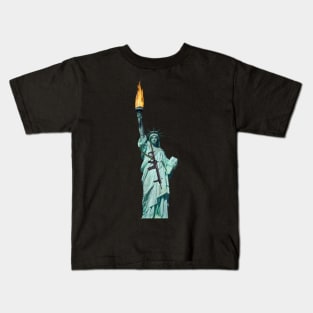 STATUE OF LIBERTY GUN RIGHTS Kids T-Shirt